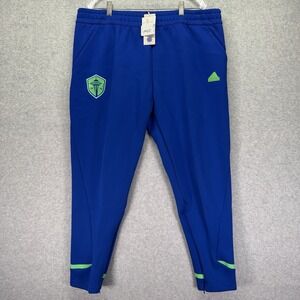 Seattle Sounders FC Pants Mens 2XL Royal Blue Joggers MLS Soccer Adidas Gameday